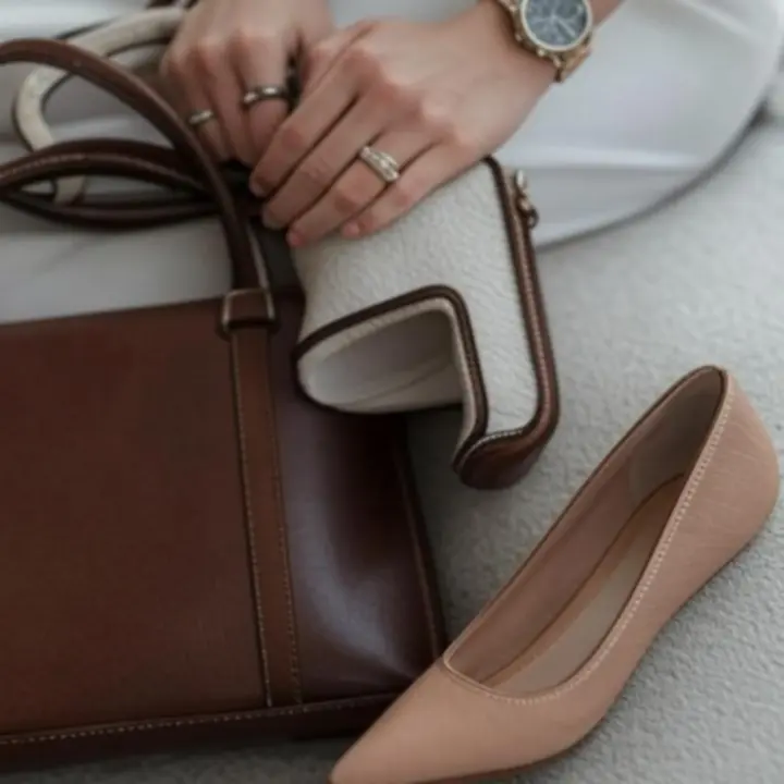 Styleverto accessories including jewellery, bags, and shoes paired with seasonal outfits