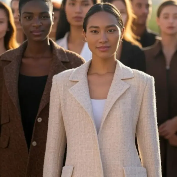 Urban-chic lifestyle editorial featuring a model in tailored Australian fashion